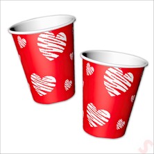 Süsle Bebek ve Parti Love Karton Bardak -  8 Adet