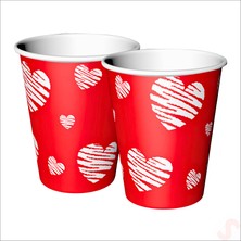 Süsle Bebek ve Parti Love Karton Bardak -  8 Adet