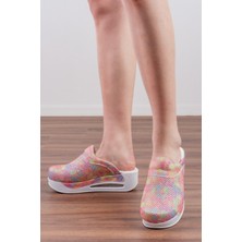 Blum Sabo Terlik Batik Simli Kadın Air Max Ortopedik ve Anatomik Rahat Sabo Terlik