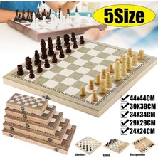 Chaoduo Shop 34X34CM Tarzı Newdesig Ahşap Satranç Tavla 4sizecm Dama Seyahat Oyunları Satranç Seti Tahta Taslakları Eğlence Yılbaşı Hediyesi (Yurt Dışından)