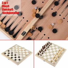 Chaoduo Shop 34X34CM Tarzı Newdesig Ahşap Satranç Tavla 4sizecm Dama Seyahat Oyunları Satranç Seti Tahta Taslakları Eğlence Yılbaşı Hediyesi (Yurt Dışından)