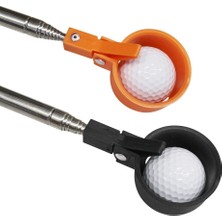 Chaoduo Shop Siyah Stil 2m Golf Topu Retriever Teleskopik Paslanmaz Çelik Mil Kepçe Golf Pick Up Kepçe Aksesuarları (Yurt Dışından)