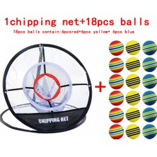 Chaoduo Shop 1net ve 18 Adet Top Stili Gog Golf Pop Up Iç Mekan Dış Mekan G Atış Kafesleri Paspaslar Pratik Kolay Net Golf Eğitim Yardımcıları Metal + Net (Yurt Dışından)