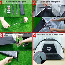 Chaoduo Shop Uzun Çim Hasır Tarzı Crestgolf 2mm Golf Kafesleri Golf Paspasları Uygulama Ağı Eğitmen Kapalı Açık Vuruş Ağı Seti Golf G Net Golf Eğitim Yardımcıları (Yurt Dışından)