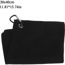 Chaoduo Shop SIYAH-30X40CM Stili Sıcak Mikrofiber Pamuklu Golf Havlusu Temizler Kulüpler Toplar Eller Karabina Kancalı Su Emme Havluları Temizleme Havuz Aksesuarları (Yurt Dışından)