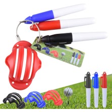 Chaoduo Shop Yeşil Stil 1set Golf Ball Line Marker Pen Triple Track Template Alignment Marks Tool Golf Ball Putting Positioning Aids Golf Accessories (Yurt Dışından)