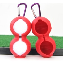 Chaoduo Shop Kırmızı Stil Ortable Golf Topu Koruyucu Tutucu Kapak Golf Topu Silikon Çift Kılıf Kapak Golf Eğitim Spor Aksesuarları 6 Renk (Yurt Dışından)