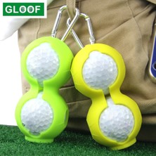 Chaoduo Shop Kırmızı Stil Ortable Golf Topu Koruyucu Tutucu Kapak Golf Topu Silikon Çift Kılıf Kapak Golf Eğitim Spor Aksesuarları 6 Renk (Yurt Dışından)