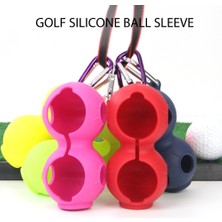 Chaoduo Shop Kırmızı Stil Ortable Golf Topu Koruyucu Tutucu Kapak Golf Topu Silikon Çift Kılıf Kapak Golf Eğitim Spor Aksesuarları 6 Renk (Yurt Dışından)