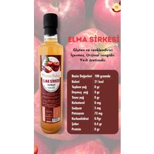 Gurme Bahçe Elma Sirkesi Zencefilli Zerdeçallı 500 ml Doğal Glutensiz Renklendiricisiz