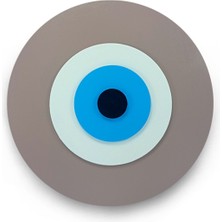 Ennea Art Minimalist Dantel Nazar Boncuğu El Yapımı Ahşap Büyük Nazarlık 20 cm Hediyelik Eşya