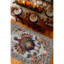 Homshtag Hindi Temalı Dijital Baskılı Halı Modern Halı Dokuma Tabanlı Çok Renkli Salon Halısı