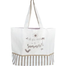 Garnier Dokuma Kumaş Kanvas 016 Plaj Çantası %100 Pamuk 50X35X10 cm