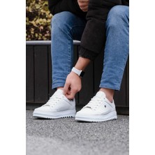 L.a Polo 073 Beyaz Renk Beyaz Tabanlı Erkek Günlük Ayakkabı