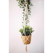 Floral Macrame Design  Sarmal Düğümlü Boncuklu Makrome Saksılık