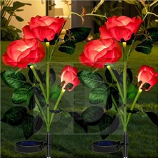 SD Works Güneş Enerjili Solar Bahçe Aydınlatması LED Solar Garden Lights Solar Rose Gül
