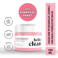 Herbaderm Hello Clean Yağ Bazlı Temizleyici Balm Squalane & Bısabolol Kuru-Hassas Cilt 100 Ml X 2 ADET