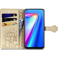 YH Mall Oppo Realme 7 Pro Darbeye Karikatür Hayvanlar Deri Kılıf Için Kılıf Kısa (Yurt Dışından)