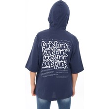 Angelos Girls Erkek Çocuk Kapüşonlu Kanguru Cepli T-Shirt 9-14 Yaş LX7072