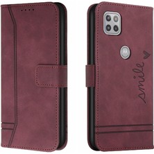 YH Mall Motorola Moto G 5g Için Telefon Kılıfı Pu Deri Flip Folio Cüzdan Manyetik (Yurt Dışından)