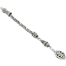 Tesbihname Altıgen Anadolu Desen Kral Zincirli 925 Ayar Gümüş Püskül