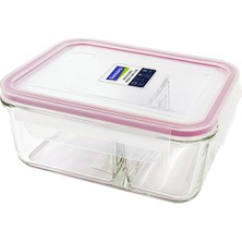 Glasslock 2 Bölmeli Cam Saklama Kabı 1000 ml