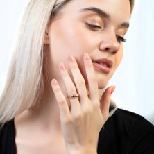 Gümüş Hediye Al Zarif Tasarım Rose Renk Free Size 925 Ayar Gümüş Kadın Yüzük