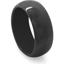 Gümüş Hediye Al Metalik Gri Renkli Hematit Doğaltaş Erkek Yüzük (23 Ölçü)