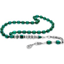 Gümüş Hediye Al 925 Ayar Gümüş Kral Püsküllü Püsküllü Gümüş Üç Şerefeli Nakkaş Imameli Turkuaz Ateş Kehribar Tesbih