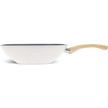 Karaca X Refika Birgül Swiss Crystal Wok Tava 28 Cm Creamy