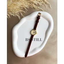 BS Still Quartz Vintage Minimal Retro Deri Kordon Kadın Kol Saati