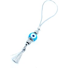 Ennea Art Lüks Nazar Boncuğu Araba Dikiz Ayna Süsü Metalik Ipli El Yapımı Hediyelik Aksesuar