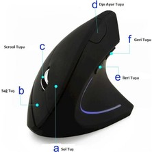 Yenilzd Kablosuz Ergonomik Dikey Mouse 80012001600 Dpı