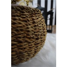 Evistro Dekoratif Küçük Tombul Vazo Sepet Saksılık 19X18 cm 1 Adet