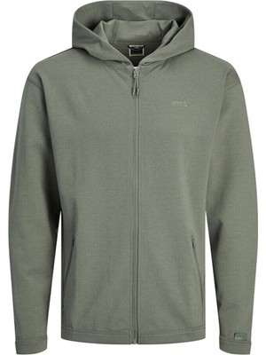 Jack & Jones 12253764  Jcocloud Sweat Zip Yeşil