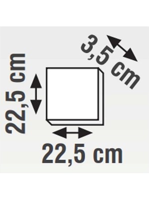 K2 Global Global K2 KDL432 18W 4000K Ilık Beyaz Sıva Üstü Kare Smd  LED Panel