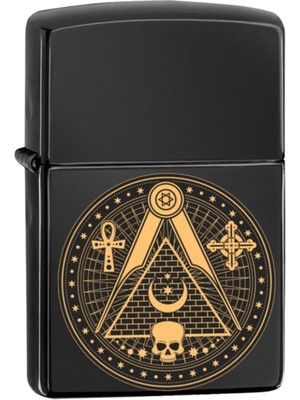 Market66 Gönye Pergel Masonik Tasarım Lazer Silinmez Resimli Benzinli Hediyelik Çakmak