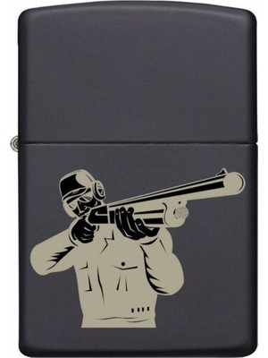 Market66 Av Avcı Tüfekli Spor Lazer Silinmez Resimli Benzinli Hediyelik Çakmak