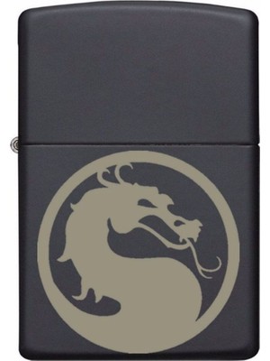 Market66 Ejderha Mortal Kombat Sembolü Benzeri Lazer Silinmez Resimli Benzinli Hediyelik Çakmak