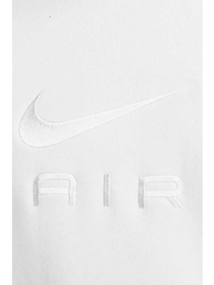 Nike Air Crew Loose Fit Sweatshirt White Bol Kesim Bisiklet Yaka Erkek Sweatshirt Beyaz