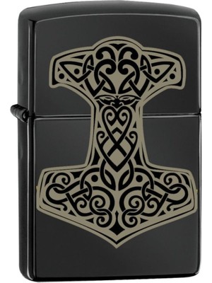 Market66 Thor'un Çekici Viking Vikings Sembol Lazer Silinmez Resimli Benzinli Çakmak