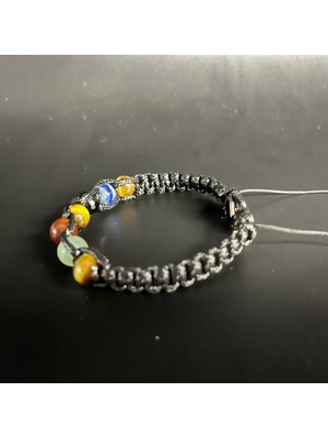 Yıldız Doğal Taş Terazi Burcu Doğal Taş Deri Bileklik Aventurin Akik D. Kuvars Lapis Kaplan Gözü