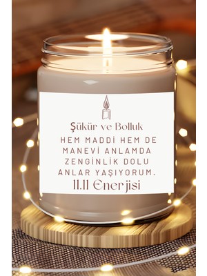 Dodo Candles Şükür Ve Bolluk | 11.11 Enerjisi | Vanilya Kokulu Mum | Meditasyon Mumları Mk-16