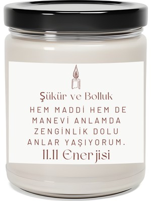 Dodo Candles Şükür Ve Bolluk | 11.11 Enerjisi | Vanilya Kokulu Mum | Meditasyon Mumları Mk-16