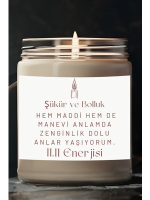 Dodo Candles Şükür Ve Bolluk | 11.11 Enerjisi | Vanilya Kokulu Mum | Meditasyon Mumları Mk-16