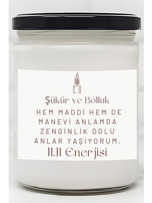 Dodo Candles Şükür Ve Bolluk | 11.11 Enerjisi | Vanilya Kokulu Mum | Meditasyon Mumları Mk-16