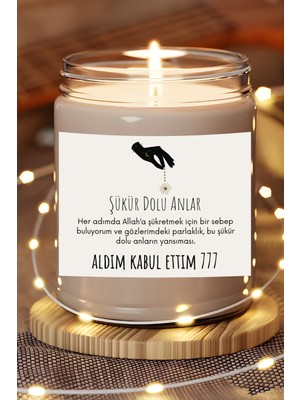 Dodo Candles Şükran Dolu Anlar | Aldım Kabul Ettim 777 Enerjisi | Lavanta Kokulu Mum | Meditasyon Mumları Mk-25