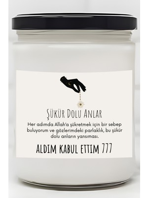 Dodo Candles Şükran Dolu Anlar | Aldım Kabul Ettim 777 Enerjisi | Lavanta Kokulu Mum | Meditasyon Mumları Mk-25