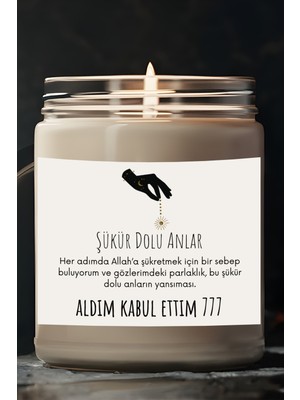 Dodo Candles Şükran Dolu Anlar | Aldım Kabul Ettim 777 Enerjisi | Lavanta Kokulu Mum | Meditasyon Mumları Mk-25