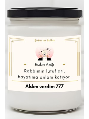 Dodo Candles Rızkın Akışı | Aldım Verdim 777 Enerjisi | Sandal Ağacı Kokulu Mum | Meditasyon Mumları Mk-111